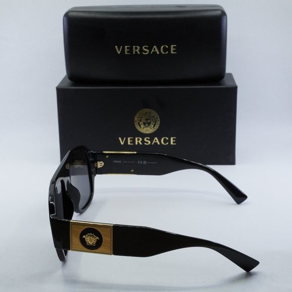 Versace VE4436U GB1/81 Aviator Sunglasses - Black/Grey Polarized main image 4